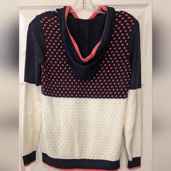 Charter Club Hooded Cable Knit Sweater pullover Hoodie Popcorn Texture Size XS - Picture 2 of 10